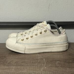 Converse Chuck Taylor All-Star Lift Stitch Women’s Shoes Sneakers Size 10 Cream